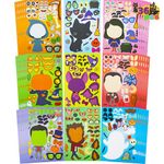 JOYIN 36 PCS Halloween Craft Stickers Party Favors Make a Face Stickers Witch Vampire Self Adhesive DIY Stickers for Halloween Kids, Party Game Stickers, Kids Party Favor Supplies Craft