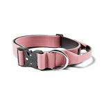 BullyBillows 4cm Combat Collar | Triple Stitched Nylon Dog Collar | Specially Crafted Clip For Quick Release & Lock | Suitable For All Dog Breeds | Pink Medium - 17-23" / 43-58cm