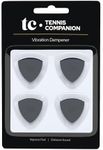 TennisCompanion - Tennis Dampener for Racket, Tennis Shock Absorber, Tennis Vibration Dampeners for Improved Feel and Enhanced Sound, 4-Pack Tennis Dampener, Black