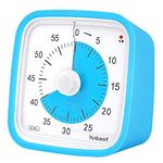 Yunbaoit Upgraded 60 Minute Visual Timer with Protective Case Silent Countdown Timer for Kids with Low Power Indicator Light (Blue Blue)