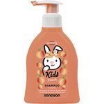 sanosan Shampoo Peach for Children and Babies 200 ml - Hair Shampoo with Organic Olive Extract & Milk Protein - Hair Care, Hair Shampoo for Child & Baby