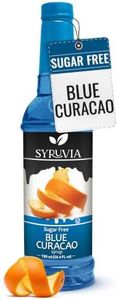 Syruvia Sugar-Free Blue Curacao Syrup - 25.4 fl oz Premium Coffee Flavoring Syrup. 0 Calories, Kosher, and Gluten-Free. Perfect for Drinks, Sodas, Shakes, Desserts, and More.