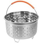 CALLARON Instapot Steamer Pot Stainless Steel Steamer Basket Steamer Insert Rack Vegetables Fruit Strainer Colander Metal Mesh Strainer for Electric Pressure Cooker Stovetop Cooking Pot Steamer Pot