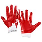 Grip Boost Stealth Solid Color Football Gloves Pro Elite - Adult (Red/White, X-Large)