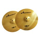 Arborea Cymbal Hi-Hats Cymbal Hero Brilliant Finish Bright Sound 14 Inch Drum High Hats Cymbal For Practice (14"Hi-Hats)