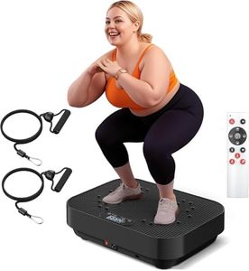 Vibration Plate Exercise Machine Lymphatic Drainage, Portable Full Body Vibration Platform Machine for Weight Loss, Full Body Workout Vibrate Fitness Platform (black02)