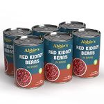 Abbie's Red Kidney Beans, 2400 g Pack of 6 (400 g Each) | Precooked Red Kidney Beans , Best for Indian Curry (Rajma) , Salad etc. | Ready to Cook & Ready to Eat | (Set of 6)