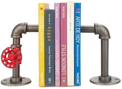 Balvi Sujetalibros Pipeline Color Gris Grifería transformada en decoración Hierro