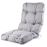 Alfresia Replacement Classic Recliner Chair Cushion - Outdoor Garden Cushion, Tightly Packed Thick Foam Cushion, Quality Guaranteed in a Choice of Prints (Grey)