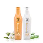 GK Hair Global Keratin UV Color Shield Shampoo And Conditioner 240 ml - Deep Cleansing Color & Sun Heat Protection For Color Treated Dry Damage Frizzy Hair - Sulfate And Paraben Free