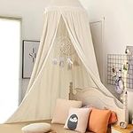 Kids Bed Canopy for Girls, Beige Cr