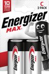 Energizer C Batteries, Max Alkaline Power, 2 Pack