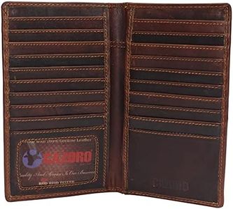 Swiss Marshall RFID Blocking Bifold Genuine Leather Credit Card ID Holder Long Wallet (Cazoro Brown), Cazoro Brown, medium, Bifold