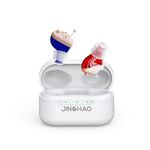 JINGHAO Hearing Aids for Seniors Rechargeable Personal Hearing Amplifier Device with Portable Charging Case