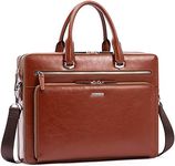 BOSTANTEN Briefcases for Men Leather Laptop Bag 15.6 inch Computer Messenger Shoulder Slim Bag Buisness Travel Work Case