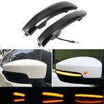 Jinfili Sequential Dynamic LED Turn Signal Light Side Mirror Marker Lamp accessories Compatible with Ford Escape Ecosport 2013-2018,Focus 2012-2018 ST SE RS,C-Max 2013-2017