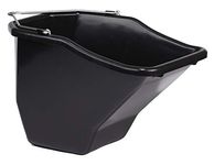 Little Giant® Plastic Better Bucket | Horse Feed Bucket | Ergonomically Designed | Flat Back Bucket | Made in USA | 20 Quarts | Black