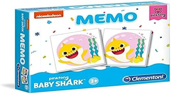 Clementoni - 18100 - Mémo - Baby Shark - Jeu de mémoire éducatif pour Enfant 3 Ans, Jeu éducatif, Jeu de Paires, Jeu de Correspondance Cartes - fabriqué en Italie