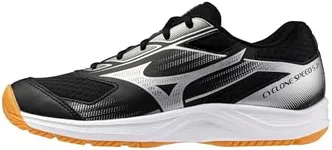 Mizuno Cyclone Speed 5 Junior Volleyball Shoe, Black-Silver, 4 US Unisex Big Kid
