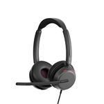 EPOS Impact 860 ANC Double-Sided Wired Headset with Active Noise Cancellation, USB C & USB A, Lightweight, Comfortable Fit, Microsoft Teams & Zoom Compatible for Office Work, Black