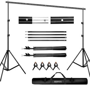 BDDFOTO 2x3 m Support de Fond Réglable, Professional pour Fond Studio Photo, Solide et Portable, Sac de Transport Inclus, Convient pour Photographie, Diffusion en Direct, Mariage, etc.