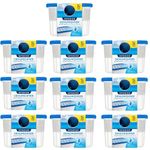 Interior Dehumidifier Pack of 10 X 500ml Stop Damp,Mould Mildew & Condensation Trap Moisture Absorber Stop Damp, for Damp Smell Remover in Wardrobe, Home, Kitchen, Garage, Bedroom, Caravan, Office