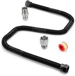 Stanbroil 1/2" X 30" Non-Whistle Flexible Flex Gas Line Connector Kit for NG or LP Fire Pit and Fireplace