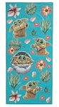 Jay Franco Star Wars The Mandalorian Towel with Baby Yoda Grogu - For Bath, Beach, & Pool - 100% Cotton, 71cm x 147cm