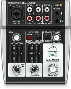 Behringer XENYX 302USB 302USB Behringer XENYX 302USB Premium 5-Input Mixer, Black