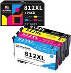 4-Pack 812XL Ink Cartridges Compati