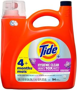 Tide Hygienic Clean Heavy 10x Duty Liquid Laundry Detergent, Spring Meadow, 3.9 L, 94 Loads