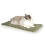 K&H Pet Products Thermo-Kitty Warming Heated Pad for Cat or Small Dog, Machine Washable Cover, Reversible, 63.5cm x 31.75cm, 6w, Sage