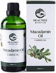 HEALTREE Macadamia Carrier Oil 100ml (Australian Cold Pressed Virgin Grade) for Skin Moisturiser, After Sun Care, Body Massage Essential Oils