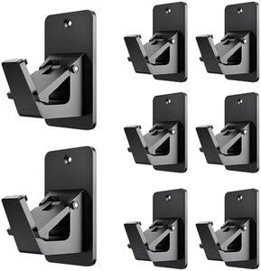 Universal Curtain Rod Holders, No Drill Curtain Rod Brackets, Self 3M Adhesive Curtain Rod Brackets Up to 30 LB, Nail Free Curtain Rod Hooks for Bathroom, Bedroom, Livingroom, Kitchen (8PC, Black)