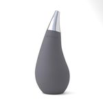 Kitchen Bathroom Counter top Squeezable Soap Dispensers Tear Drop Shape Bottle (Gray, 7oz)