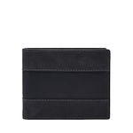 Fossil Men's Leather Bifold Wallet with Flip ID Window, Everett Midnight Navy, 4.5" L x 0.5" W x 3.5" H, Everett Bifold With Flip Id