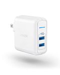 Anker Elite USB Charger, Dual Port 24W Wall Charger, PowerPort 2 with PowerIQ and Foldable Plug, for iPhone 11/11 Pro/XS/XS Max/XR/X/8/Plus, iPad Pro/Air 2/mini 3/mini 4, Samsung S4/S5, and More