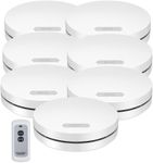 7 Pack Wireless Interconnected Photoelectric Smoke Alarm with Remote, 10 Year Lithium Battery, Compliant in All States Including Queensland 2022 Laws,AS 3786:2014 Certification