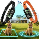 GPS Wireless Dog Fence System – Invisible Electric Anti Escape Collar, No Subscription, Circular 65-9,840 ft & Polygonal Fence. 3 Modes, Waterproof, Stops Digging & Jumping, for Medium & Large Dogs