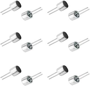 Fielect 20Pcs 6050P-50DB Electret Microphone Pickup 6mm x 5mm Cylindrical Condenser MIC with Pins for PCB