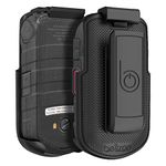 BELTRON DuraXV LTE Belt Clip Holster, Heavy Duty Rotating Belt Clip Holder Case for Kyocera DuraXV LTE E4610 (Verizon), DuraXE E4710 (AT&T), Secure Fit with Quick Release Latch & Kickstand Black