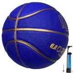 Senston Basketball Outdoor Indoor 29.5 Basketball Ball Official Size 7 Street Basketball Blue with Pump