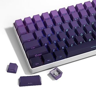 SDYZ XVX Side Print Keycaps - Shine Through Keycaps, PBT Double Shot Custom Keycap Set, 136 Keys Gradient Purple OEM Profile Keyboard for Cherry Gateron MX Switches