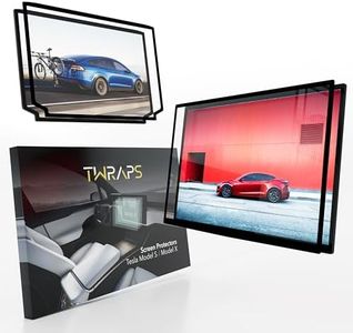TWRAPS Screen Protectors for Tesla Model X & Model S 2023 2024 2025 2026 Matte Anti Glare, 17" Front & 9.4" Back/Rear, 9H PET Ultra Tough Shockproof Display Protective Guard