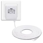 24 Volt Doorbell Transformer, C Wire Adapter Thermostats, Compatible with Ecobee, Nest and Honeywell Smart WiFi Thermostat, For Ring Nest,Wyze Doorbell (with 196in Cable White)