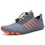 Mateju Water Shoes Mens Womens Summer Aqua Shoes Barefoot Quick Dry Lightweight Durable Sports Water Shoes for Beach Outdoor Swim Surf Walking Yoga Diving Boating Grey