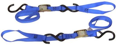 ANCRA 49380-12-04 Blue Integra Soft Hook Cam Buckle Tie Down, 8 Pack