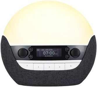 Lumie Bodyclock Luxe 750DAB - Wake-up Light with DAB Radio, Bluetooth Speakers, Low-Blue Light for Sleep