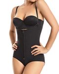 Leonisa Women's Slimming Braless Body Shaper in Classic Panty Shapewear Full Slip, Black, XXL