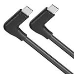 QCEs Right Angle USB C to USB C 3.1 Gen 2 Cable 6.6Ft, Type C Cable 10Gbps 100W PD Charging 4K Video Display Compatible with MacBook Pro/Air 2022 iPad Pro,Galaxy S22/Note 10,Pixel 3/4 XL